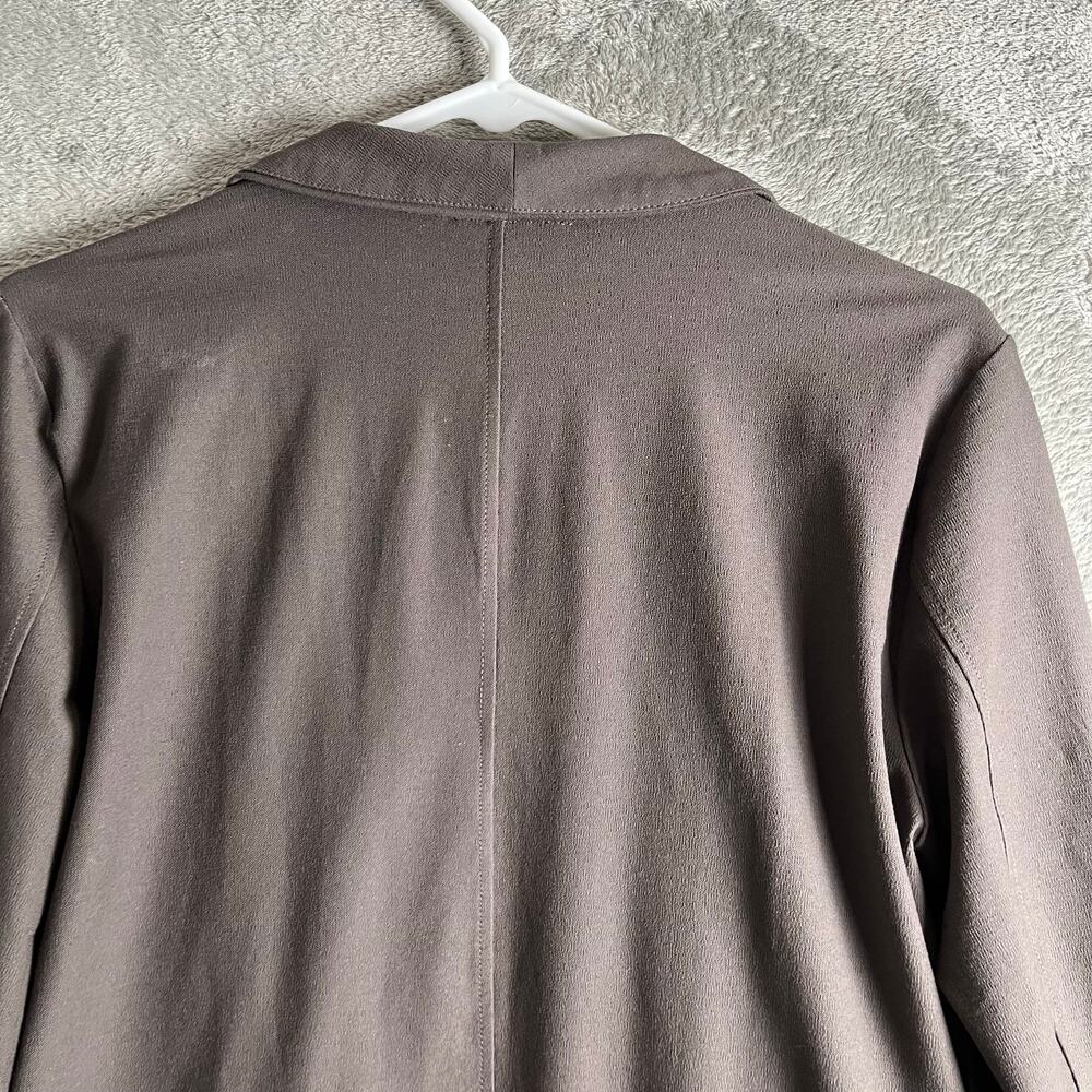 Eileen Fisher Washable Stretch Crepe Jacket Size Small‎ Rye Grayish Brown - Picture 4 of 7